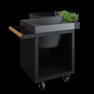 OFYR Kamado Table Black 65 PRO Concrete BGE