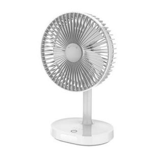 Ventilátor nabíjecí, stolní, 3000mAh šedý/bílý