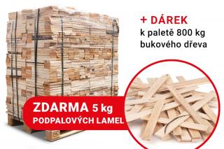 800 kg | Suché palivové dřevo buk 30 cm | ekvivalent palety briket