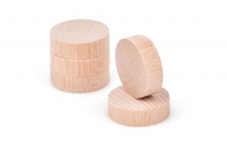 Dřevěná buková kolečka o průměru 4 cm - 20 ks