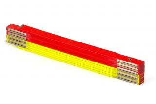 Skládací metr - 100 cm - červenožlutý neonový lak