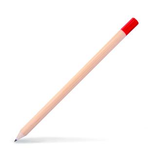 Tesařská tužka kulatá v přírodním laku s červeným koncem, délka 240 mm