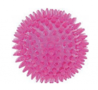 BALL SPIKE TPR POP 13cm s ostny růžová Zolux