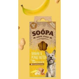 Dentální tyčinky Soopa s banánem a arašídovým máslem 100g