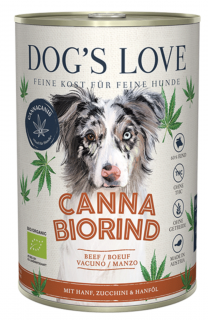 Dog's Love Canna Bio Hovězí Adult konzerva 400g