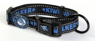 Obojek Kiwi Walker modrá Velikost: M - šířka 2,5cm, obvod 42-55cm