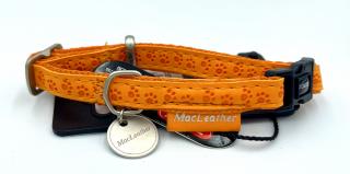 Obojek MAC LEATHER 10mm/20-30cm Zolux Barva: oranžová
