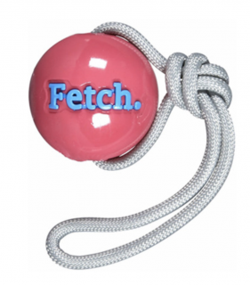 Orbee-Tuff® Ball Fetch s provazem 8cm růžový