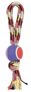 TENNIS BALL ROPE s rukojetí 40cm Zolux