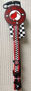 Vodítko Kiwi Walker RACING červená Velikost: L - šířka 2,5cm, délka 150cm
