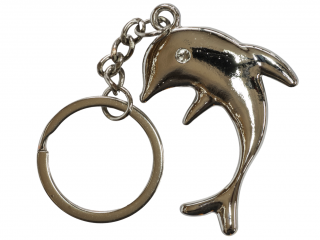 Klíčenka delfína z kovu