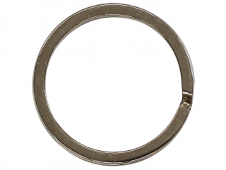 Kovový kroužek na klíče z niklu, plochý, velikost 26