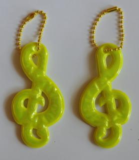 Přívěsek řetízek houslový klíč žlutý Barva: žlutá