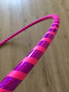 Fitness obruč basic lesklá (výběr z více barev) Růžová, 100 cm