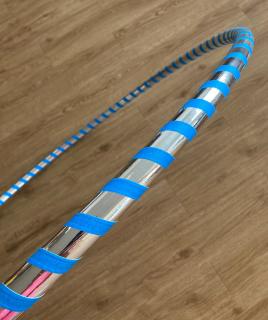 Fitness obruč stříbrná (více barevných variant) Modrá světlá, 100 cm