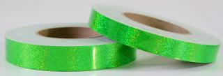 Třpytivé pásky / Hologlitter / 25 mm Fluorescenční zelená, 45,7 m (150 feet)