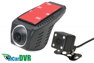 Incar DVR kamera HD, Wi-Fi univerzální přední + zadní