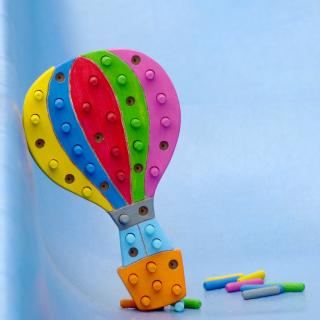 Kolíková vkládačka - horkovzdušný balón