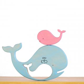 Máma a mimi - velryba (modrá)