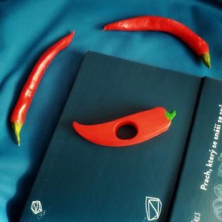 Záložka Palcovka - Chilli paprička Velikost: dámská (průměr 22 mm)