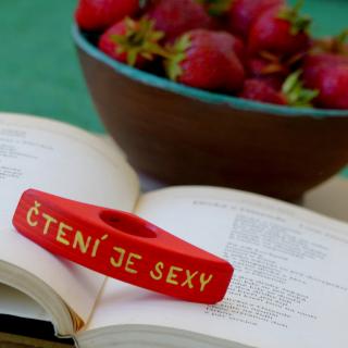 Záložka Palcovka - Čtení je sexy Velikost: dámská (průměr 22 mm)