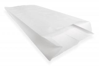 Papírový sáček s bočními záložkami | bílý | 150x270+90 mm | 100 ks
