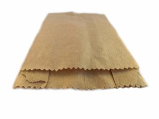 Papírový sáček s bočními záložkami | hnědý | 100x150+50 mm | 100 ks