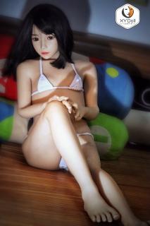 Realistická panna Asiatka Tyiany, 138 cm/ A-Cup - XY Doll