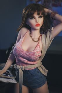Realistická panna Brunetka Laura, 145 cm/ F-Cup - Doll4ever