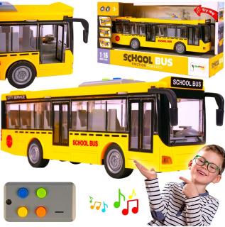 Dětský autobus se světlem a zvuky School Bus 1:16