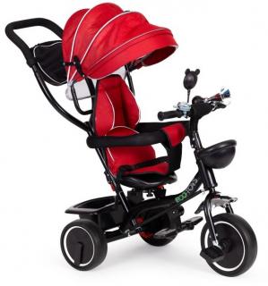 Ecotoys dětská tříkolka s otočným sedadlem Trike 2v1 červená