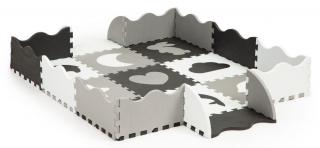 Ecotoys XXL pěnová puzzle hrací deka Happy Gray