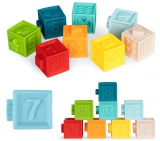 Haunger senzorické kostky pro nejmenší Textured Blocks 8 kusů