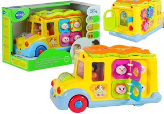 Huile Toys interaktivní naučný autobus pro nejmenší se zvuky Animal Bus