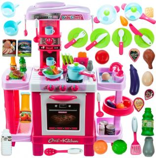 Majlo Toys dětská kuchyňka se světlem a zvuky Kids Chef růžová