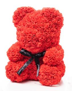 Medvídek z růží červený Rose Bear 40 cm