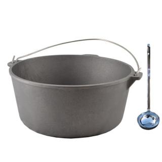 KESSEL kotlík na guláš litina 13 l 9,5 kg, KESSEL naběračka INOX