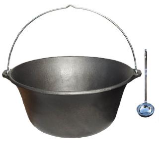 KESSEL kotlík na guláš litina 14,5 l 9,5 kg, KESSEL naběračka INOX