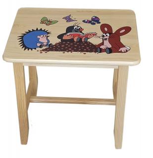Dětský dřevěný stůl krtek