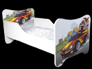 TopBeds dětská postel s obrázkem 140x70 - Auto