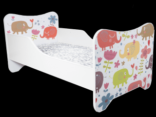 TopBeds dětská postel s obrázkem 140x70 - Sloni