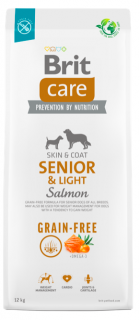 Brit Care Dog Grain-free Senior&Light 12kg  + Canvit Chondro kloubní výživa 30tbl v hodnotě 60 Kč
