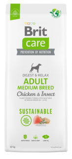 Brit Care Dog Sustainable Adult Medium Breed 12kg  + vzorek krmiva (do vyprodání)