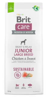 Brit Care Dog Sustainable Junior Large Breed 12kg  + pamlsky (do vyprodání)