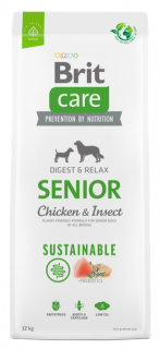 Brit Care Dog Sustainable Senior 12kg  + vzorek krmiva (do vyprodání)