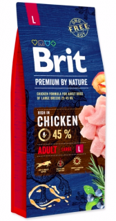 Brit Premium by Nature ADULT L 15 kg  + pamlsky (do vyprodání)
