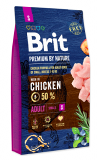 Brit Premium by Nature ADULT S 8 kg  + vzorek krmiva (do vyprodání)