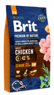 Brit Premium by Nature Senior S+M 8 kg  + vzorek krmiva (do vyprodání)