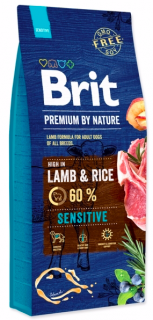 Brit Premium by Nature Sensitive Lamb 8 kg  + vzorek krmiva (do vyprodání)