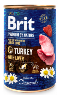Brit Premium Dog by Nature konzerva Turkey with Liver 400g